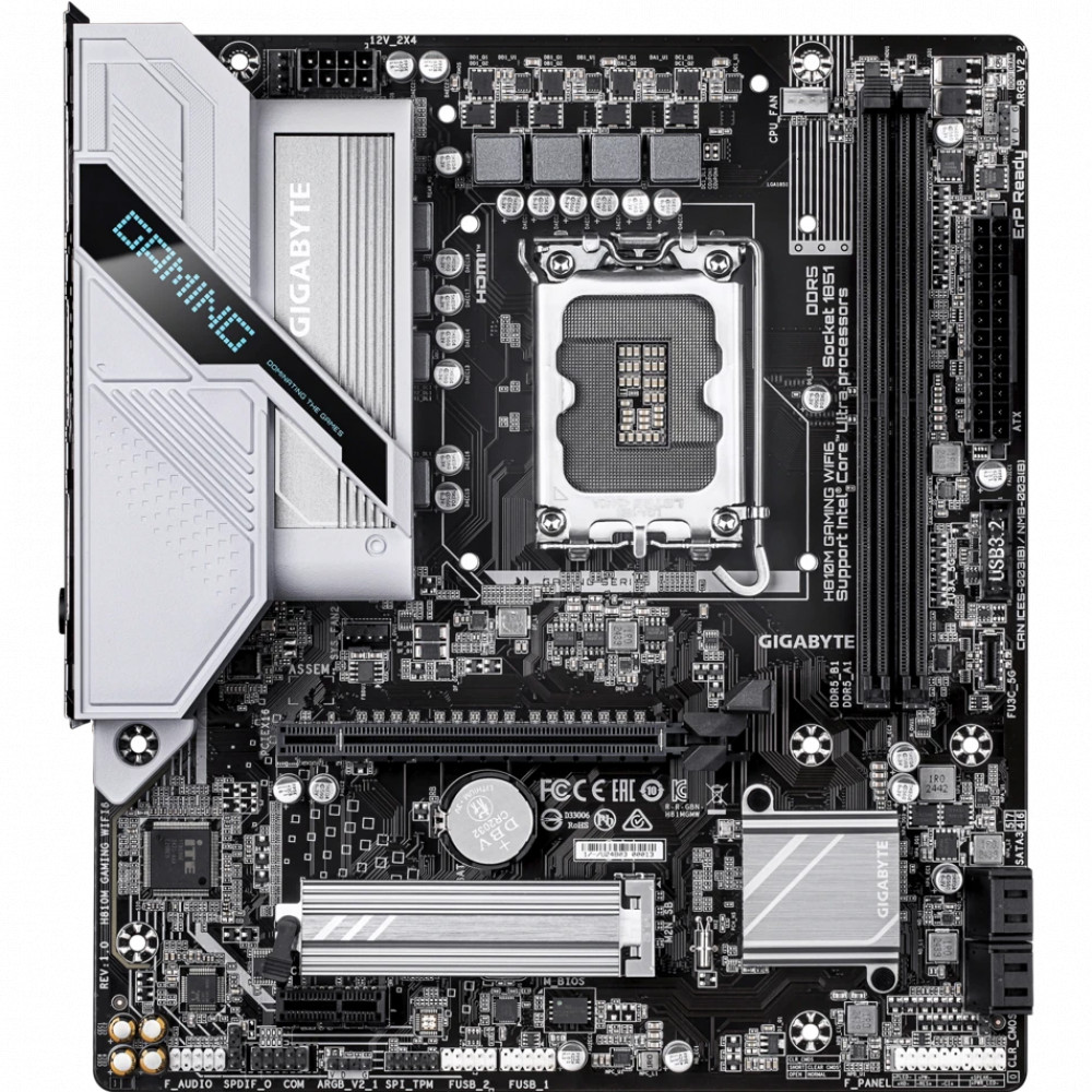 Материнская плата MSI H810M GAMING WIFI6E Micro-ATX, LGA 1851 - миниатюра 5