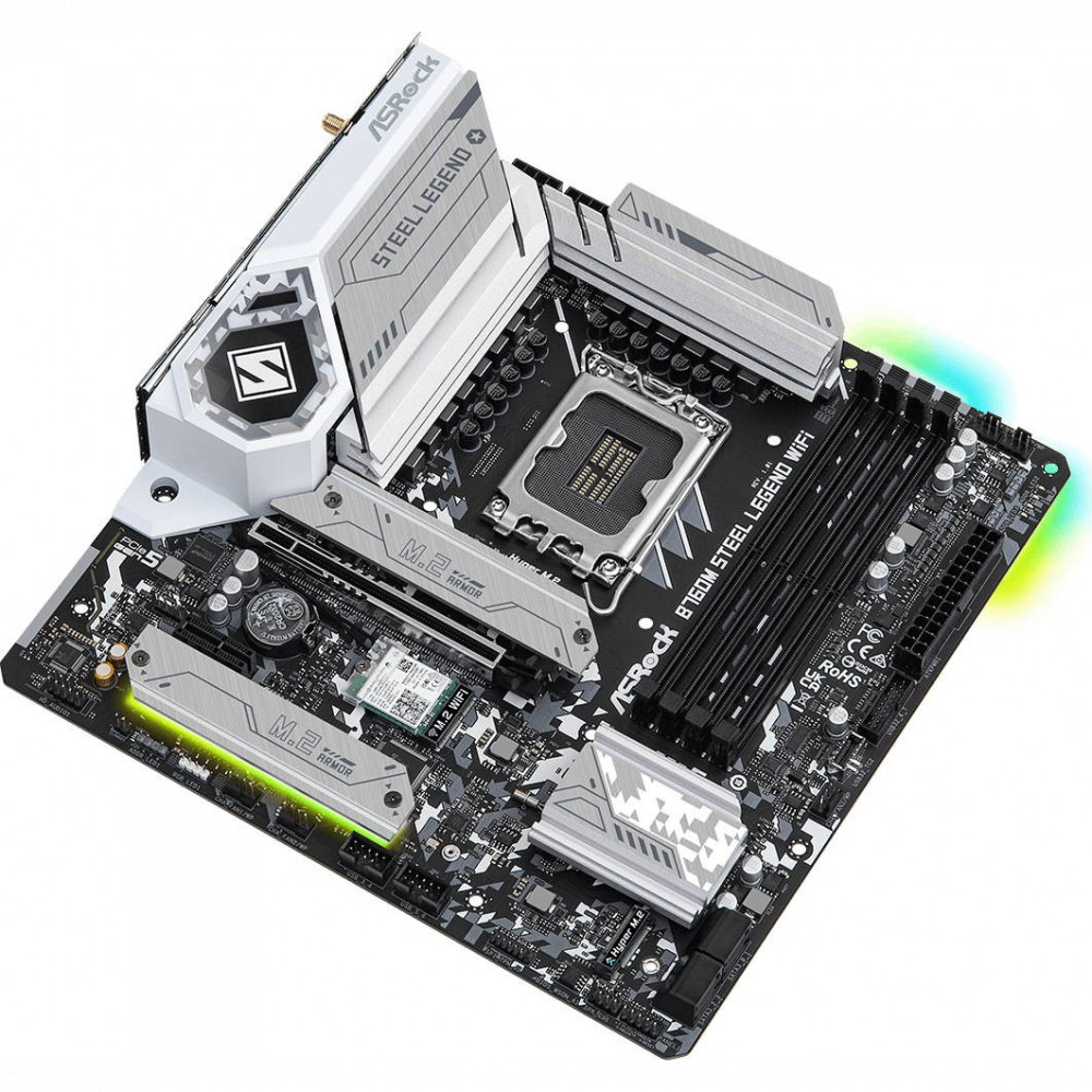 Материнская плата ASRock B760M STEEL LEGEND WIFI Micro-ATX, LGA 1700 - миниатюра 10