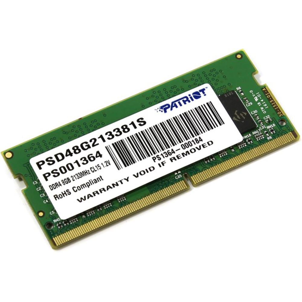 ОЗУ Patriot 8GB PC17000 DDR4 PSD48G213381S SO-DIMM, DDR4, 8 Гб, 2133 МГц - миниатюра 2