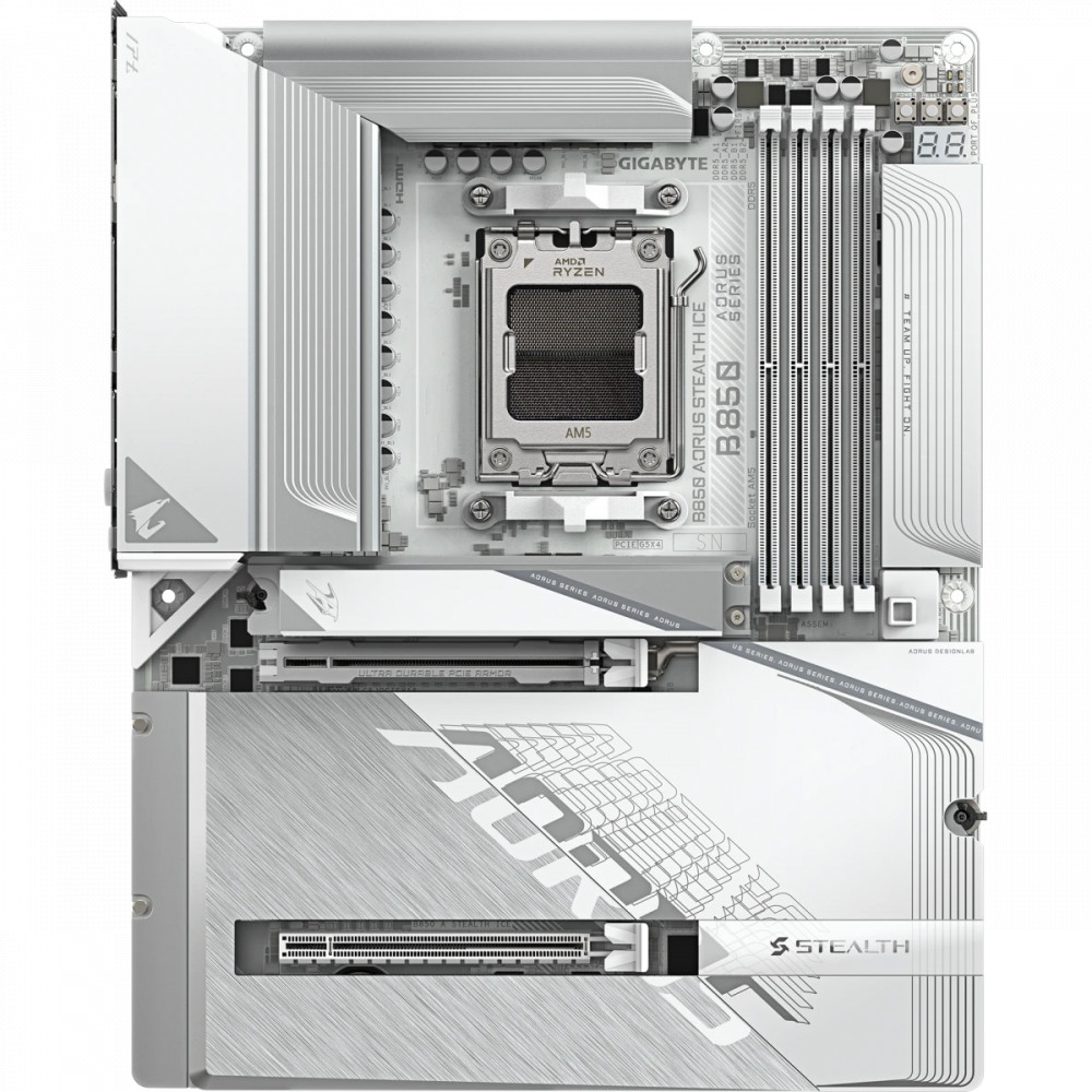 Материнская плата Gigabyte B850 AORUS STEALTH ICE ATX, AMD AM5 - миниатюра 15