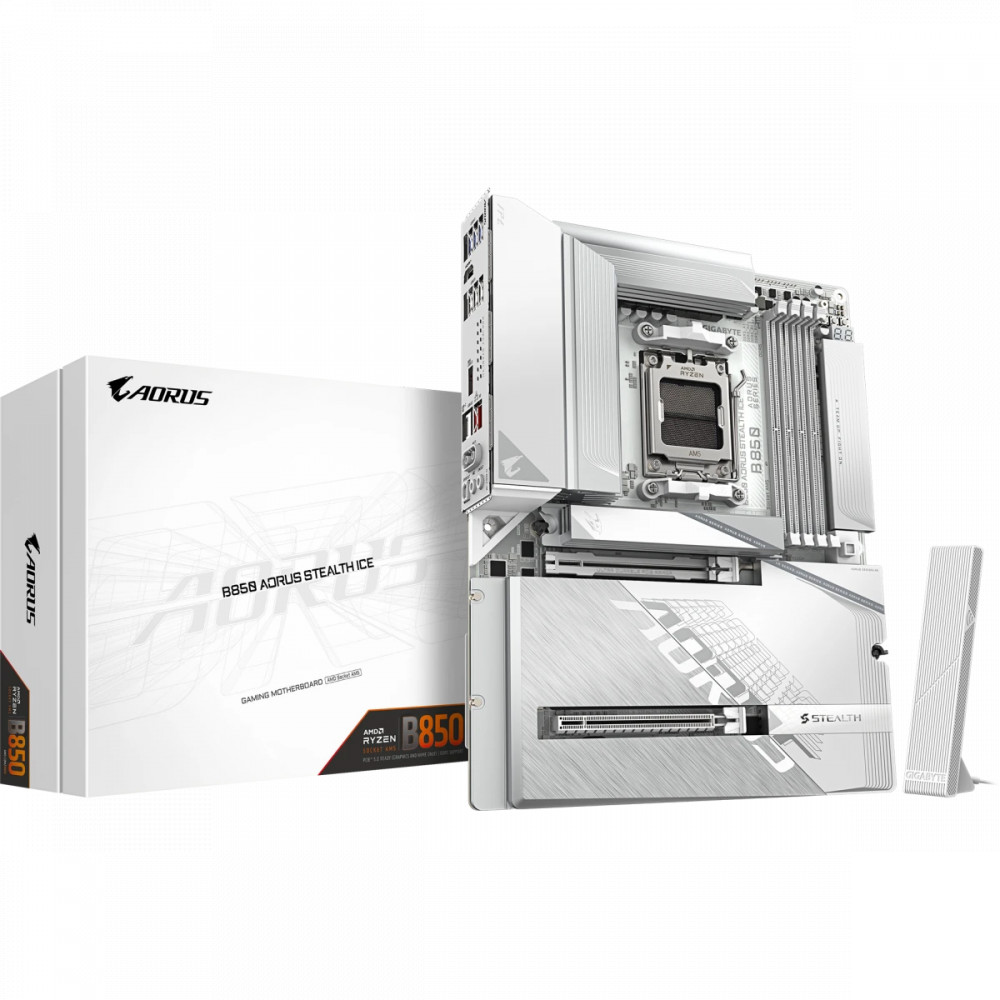 Материнская плата Gigabyte B850 AORUS STEALTH ICE ATX, AMD AM5 - миниатюра 14