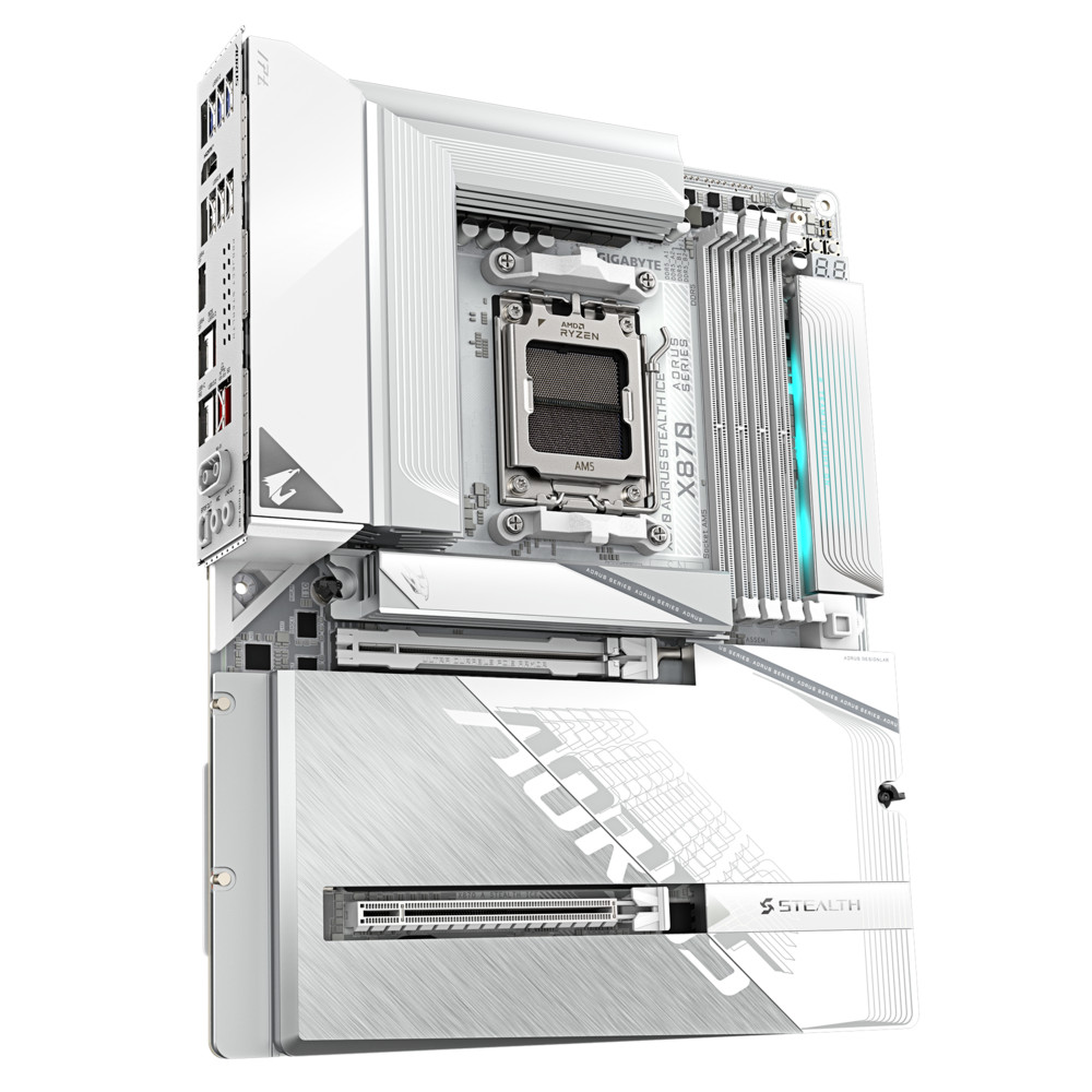 Материнская плата Gigabyte X870 AORUS STEALTH ICE ATX, AMD AM5 - миниатюра 10
