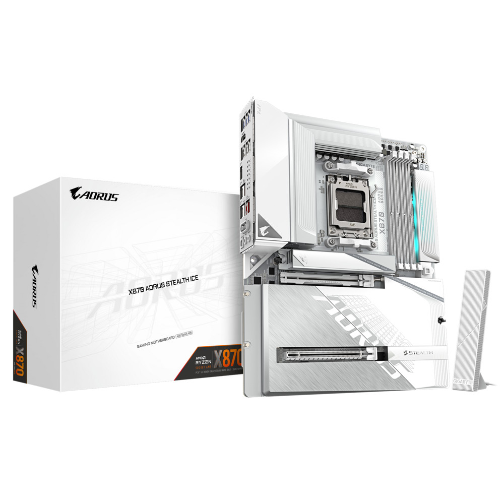 Материнская плата Gigabyte X870 AORUS STEALTH ICE ATX, AMD AM5 - миниатюра 7