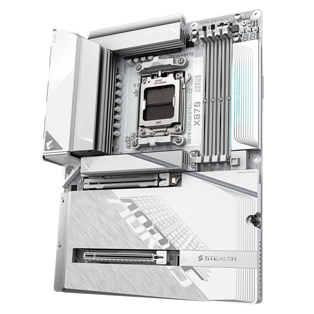 Материнская плата Gigabyte X870 AORUS STEALTH ICE ATX, AMD AM5 - миниатюра 11