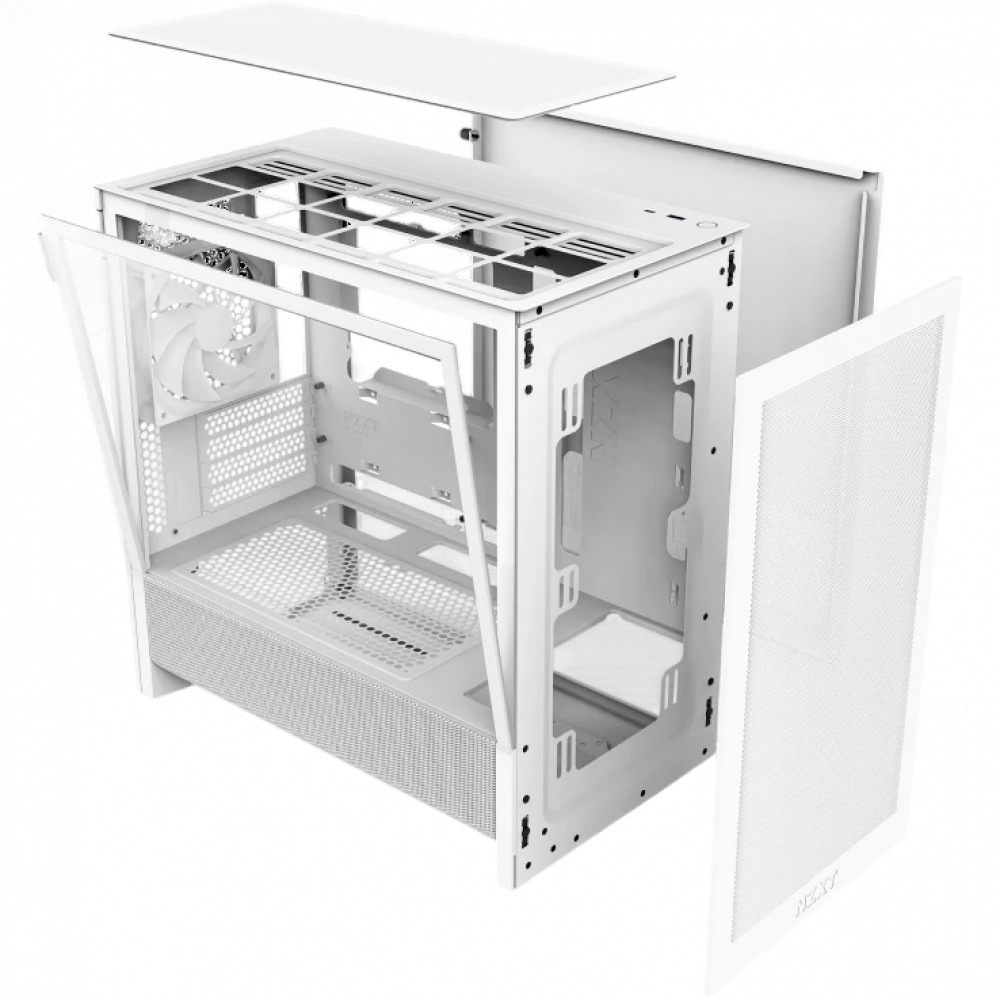 Корпус NZXT H3 Flow White CC-H31FW-01 Mini-Tower - миниатюра 4
