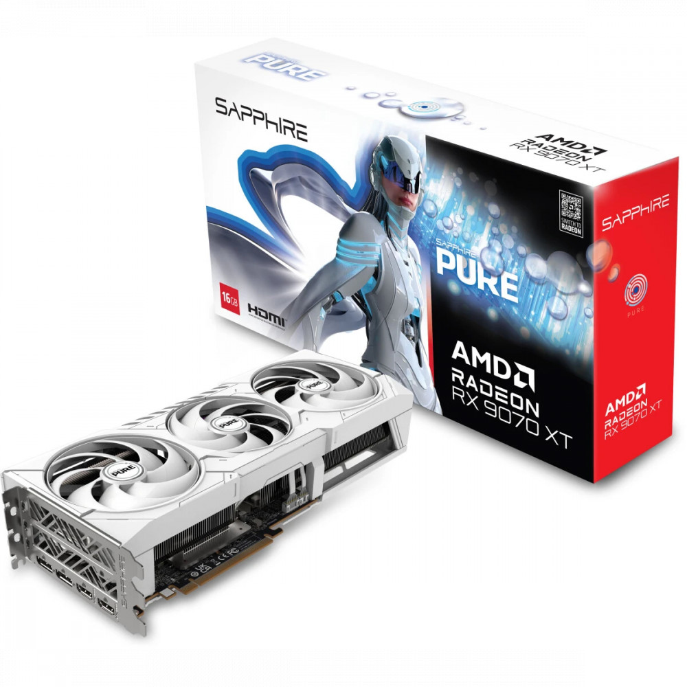 Видеокарта Sapphire AMD Radeon RX 9070 XT Sapphire Pure 16Gb 11348-02-20G 16 ГБ - миниатюра 12
