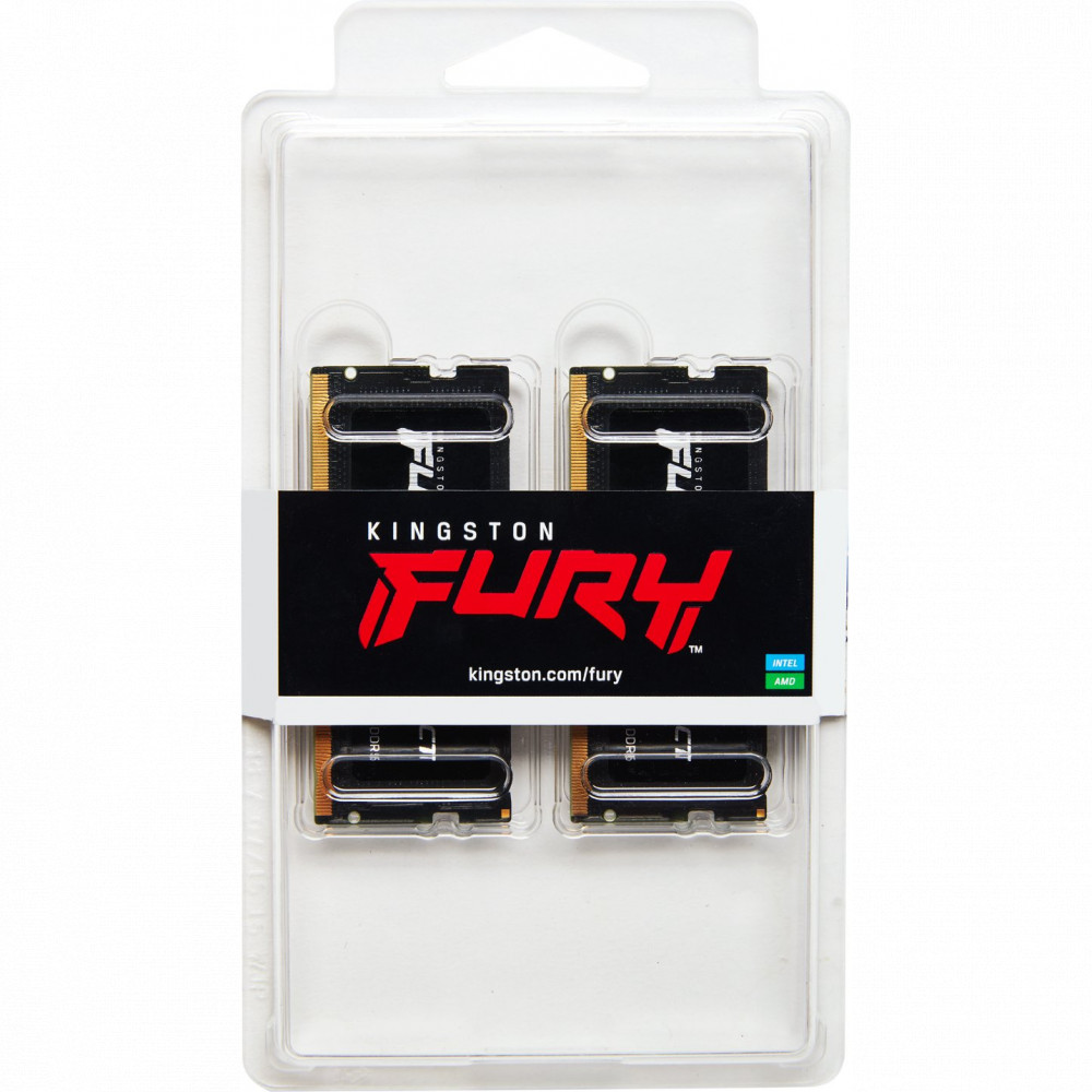 ОЗУ Kingston Fury Impact KF556S40IBK2-32 SO-DIMM, DDR5, 32 Гб (2 х 16 Гб), 5600 МГц - миниатюра 6