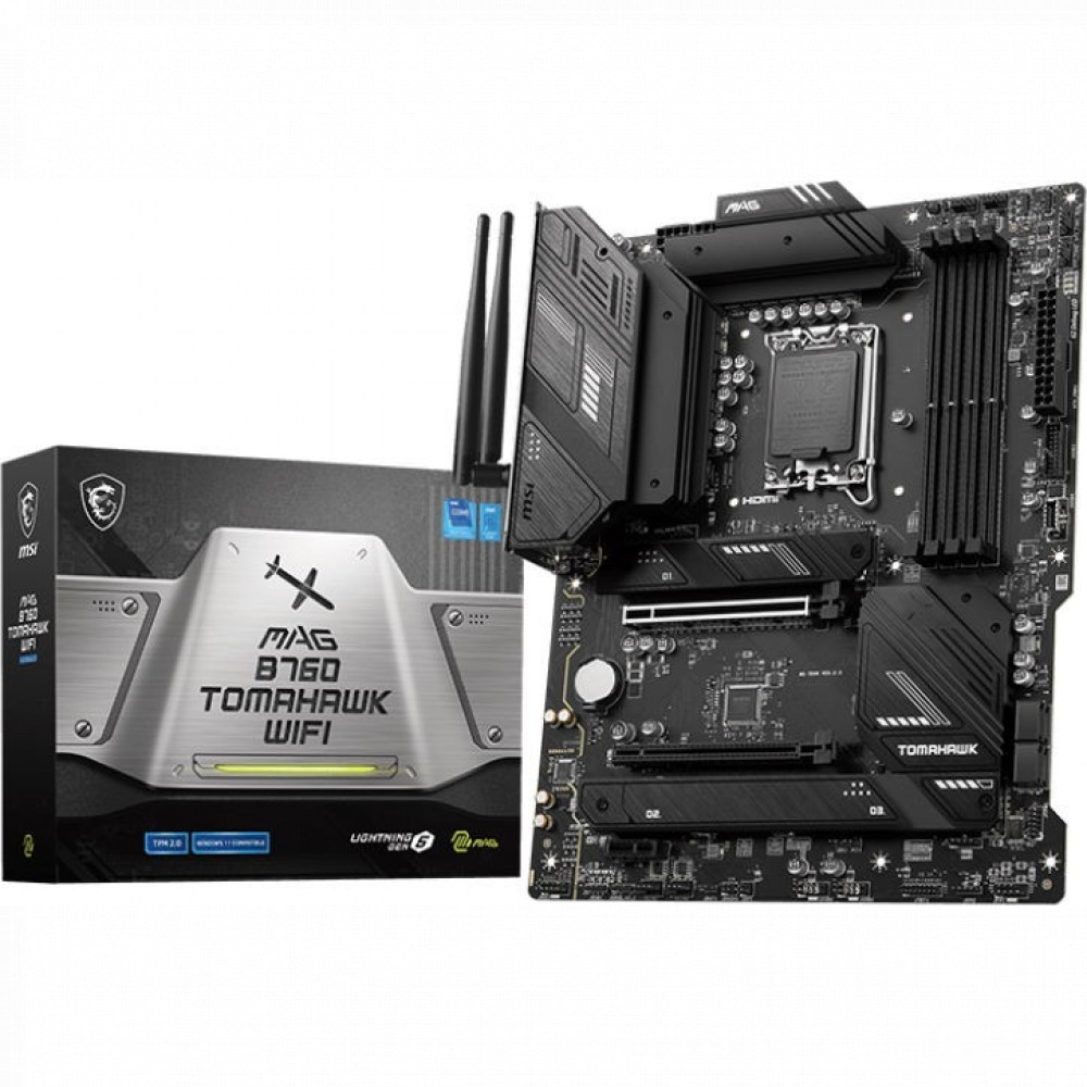 Материнская плата MSI MAG B760 TOMAHAWK WIFI ATX, LGA 1700 - миниатюра 10
