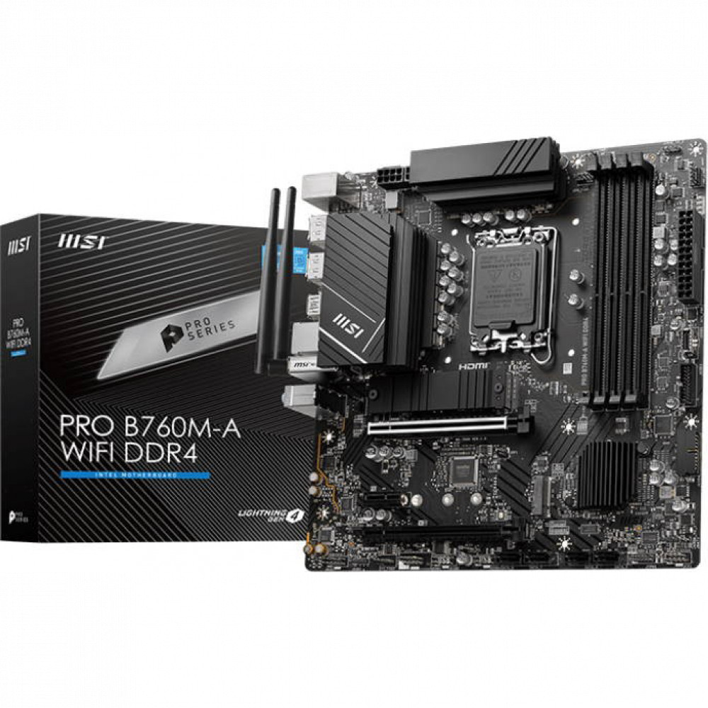 Материнская плата MSI PRO B760M-A WIFI DDR4 Micro-ATX, LGA 1700 - миниатюра 10