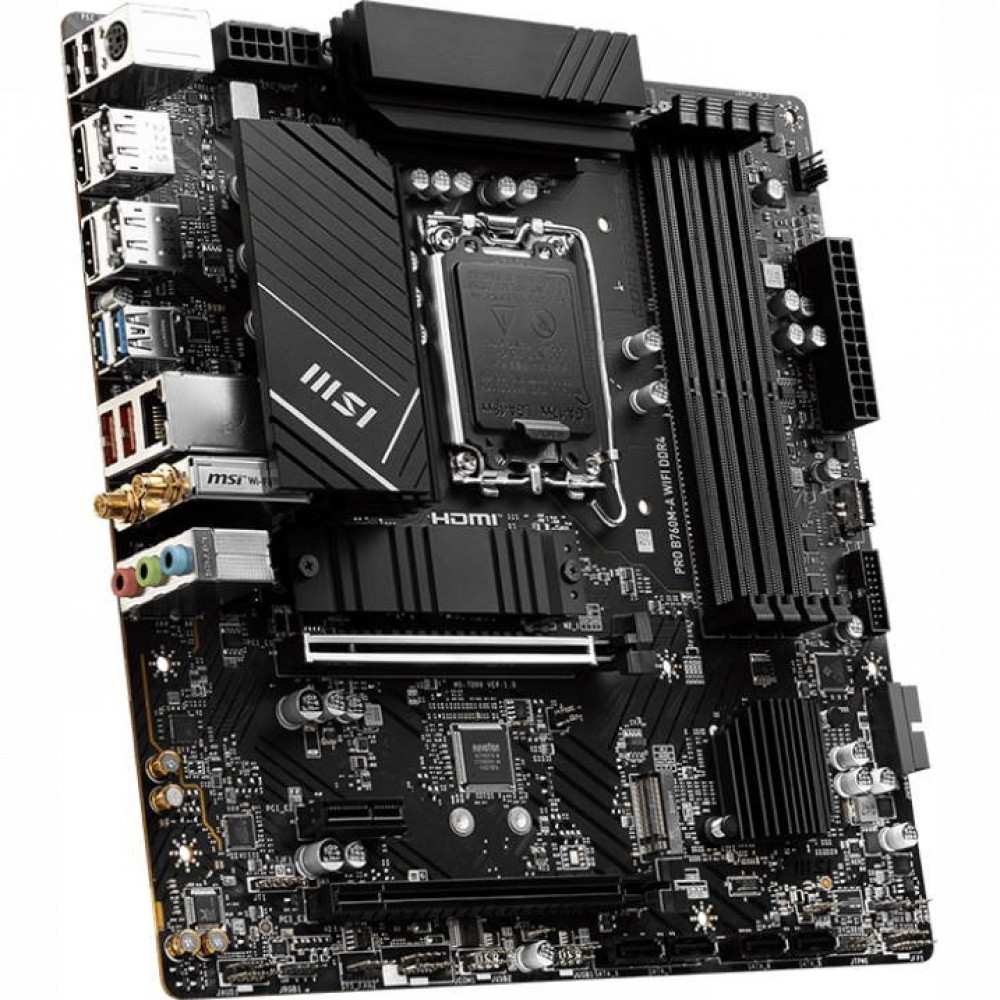 Материнская плата MSI PRO B760M-A WIFI DDR4 Micro-ATX, LGA 1700 - миниатюра 6