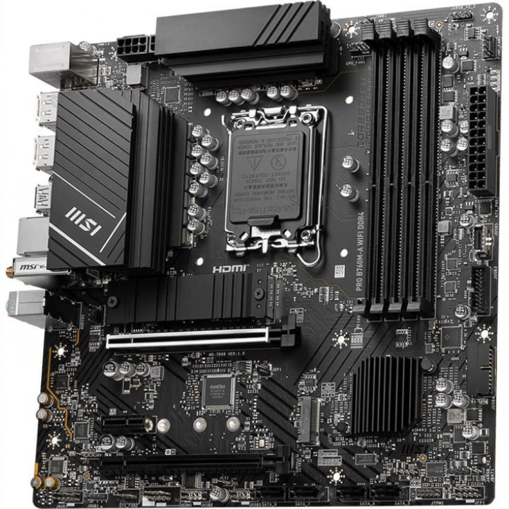 Материнская плата MSI PRO B760M-A WIFI DDR4 Micro-ATX, LGA 1700 - миниатюра 8