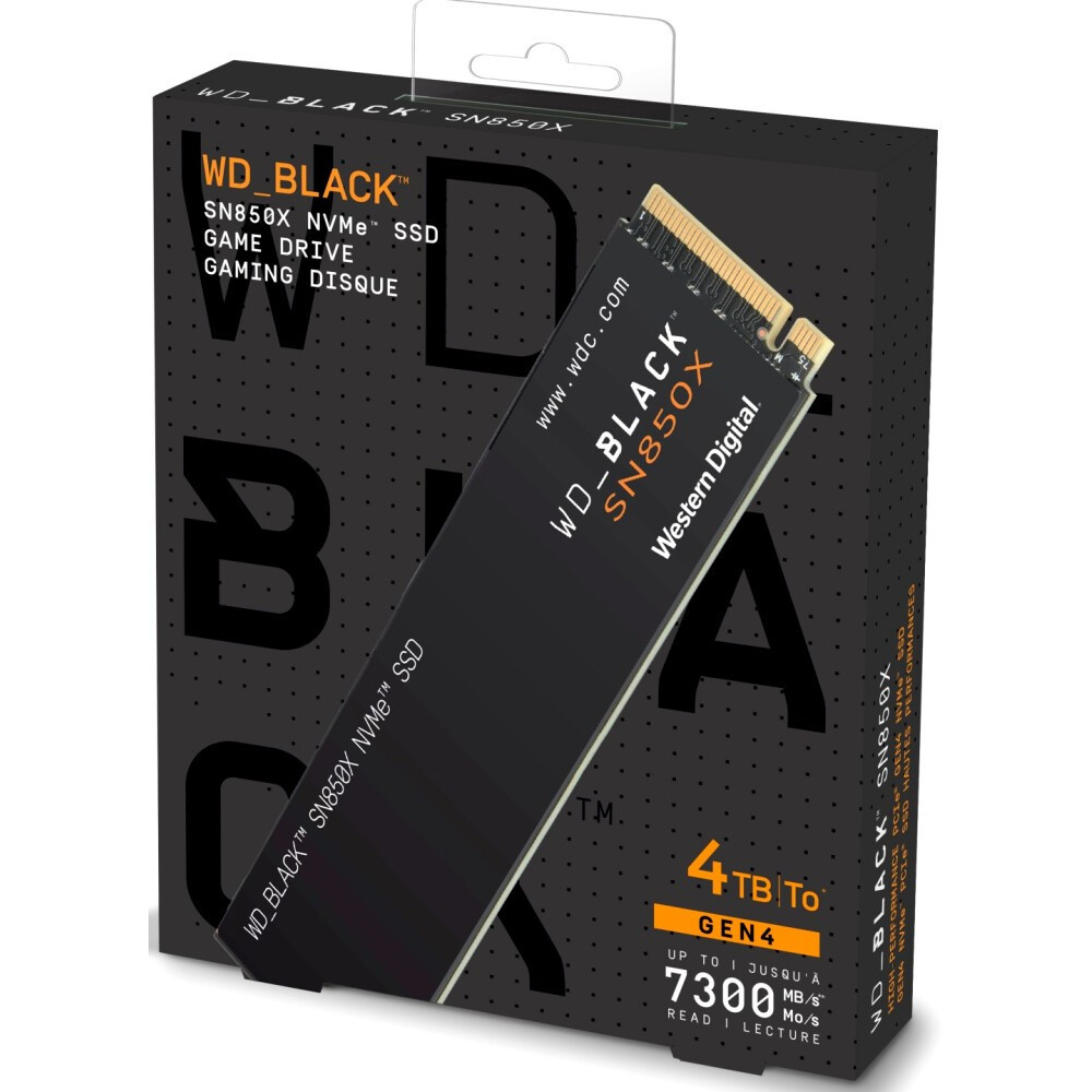 Жесткий диск Western Digital BLACK SN850X (WDS400T2X0E) SSD (твердотельные), 4 ТБ, M.2, PCIe - миниатюра 4
