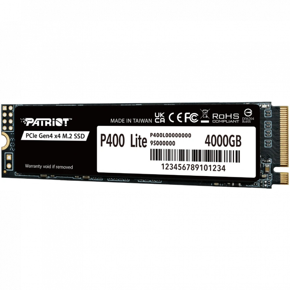 Жесткий диск Patriot SSD 4Tb Patriot P400 Lite (P400LP4KGM28H) SSD (твердотельные), 4 ТБ, M.2, PCIe - миниатюра 6