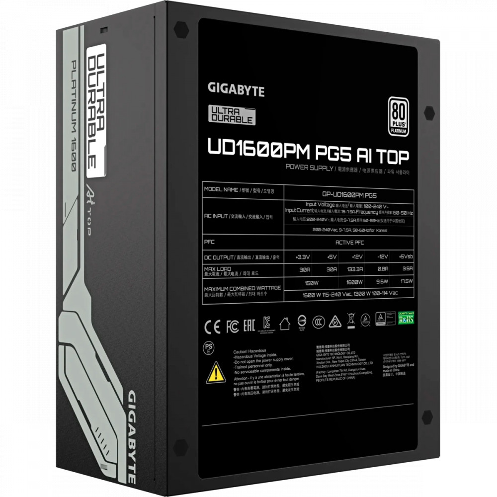 Блок питания Gigabyte 9JUD1600PM-EU-G10 1600 Вт, 80+ Platinum - миниатюра 13