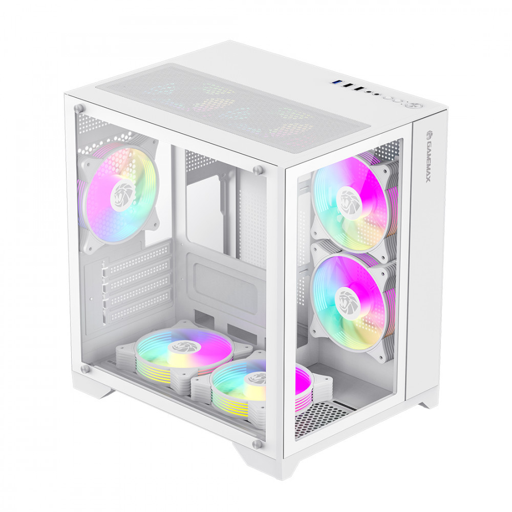 Корпус GameMax Infinity Mini 7 ARGB Fans + Controller White 9101-0000R00190 Mini-Tower - миниатюра 5