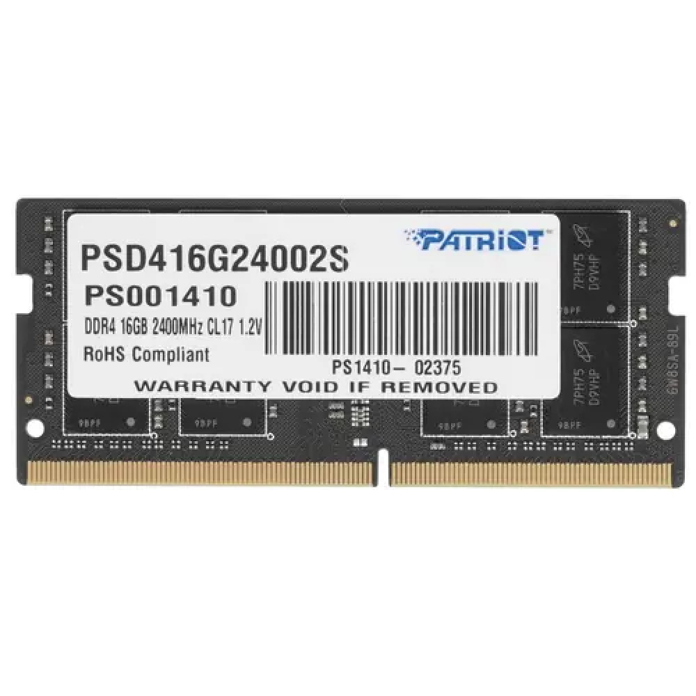 ОЗУ Patriot Signature PSD416G24002S SO-DIMM, DDR4, 16 Гб, 2400 МГц - миниатюра 4
