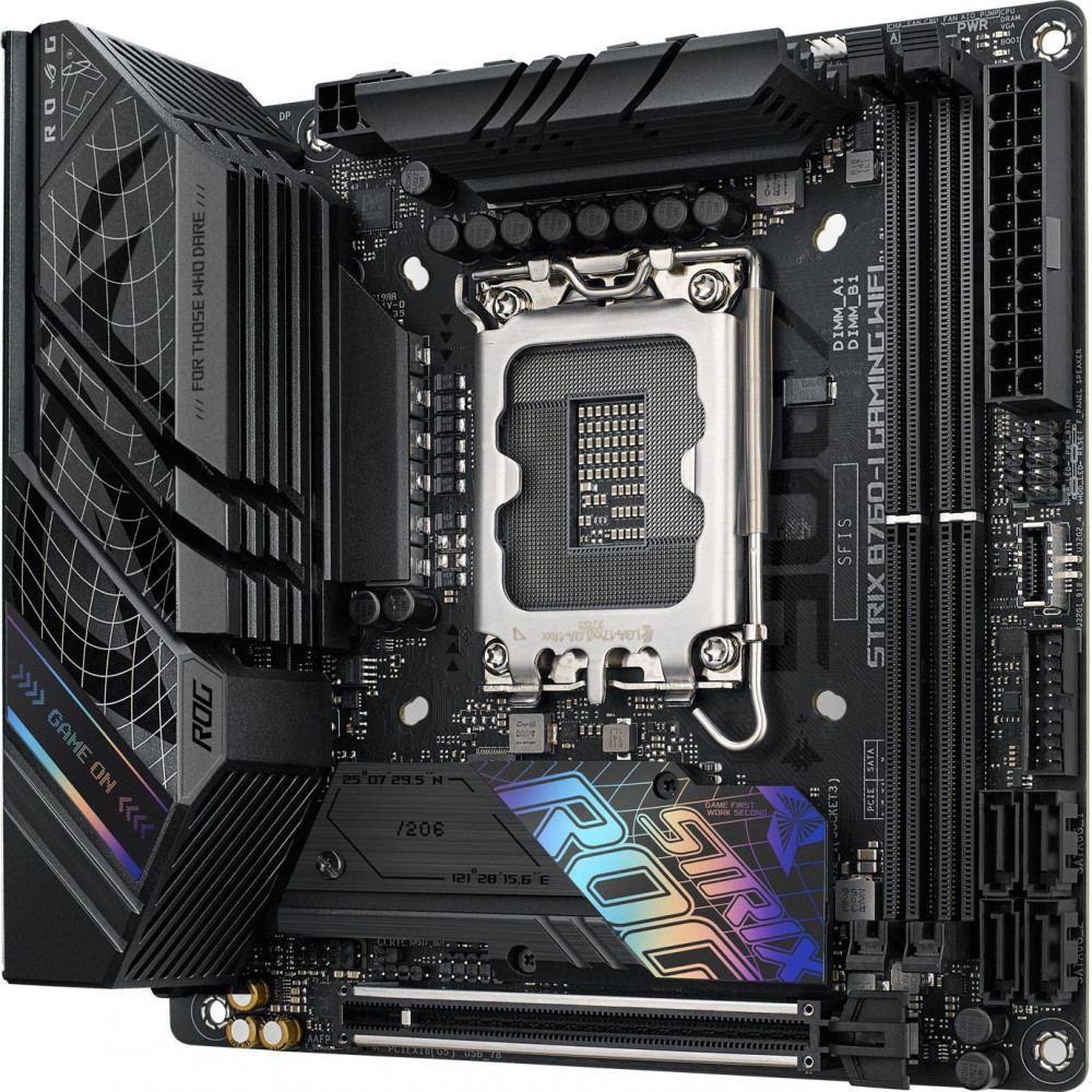 Материнская плата Asus ROG STRIX B760-I GAMING WIFI 90MB1D90-M0EAY0 Mini-ITX, LGA 1700 - миниатюра 9