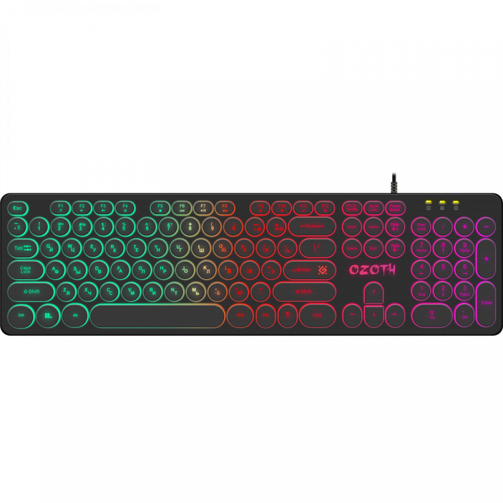 Клавиатура Defender Ozoth GK-106 Black 45106 Проводная, USB - миниатюра 4