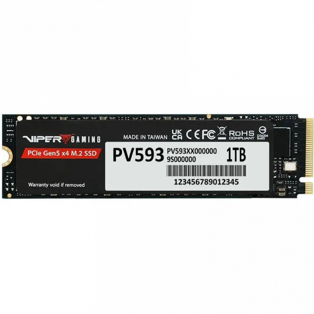 Жесткий диск Patriot Viper VP593 PV593P1TBM28H SSD (твердотельные), 1 ТБ, M.2, PCIe - миниатюра 2
