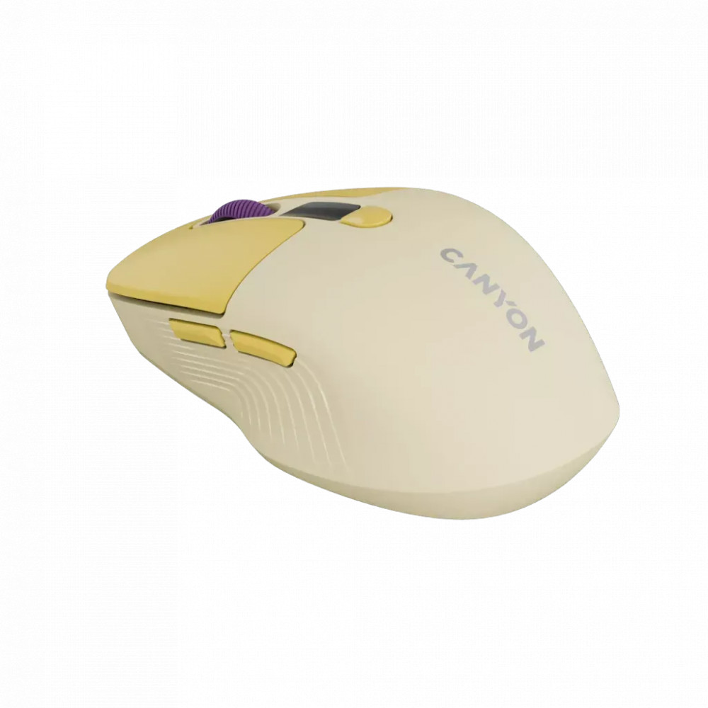 Мышь Canyon MW-26 LCD Silent Dual Mode Wireless Yellow CNS-CMSW26Y Бюджетные, Беспроводная - миниатюра 8
