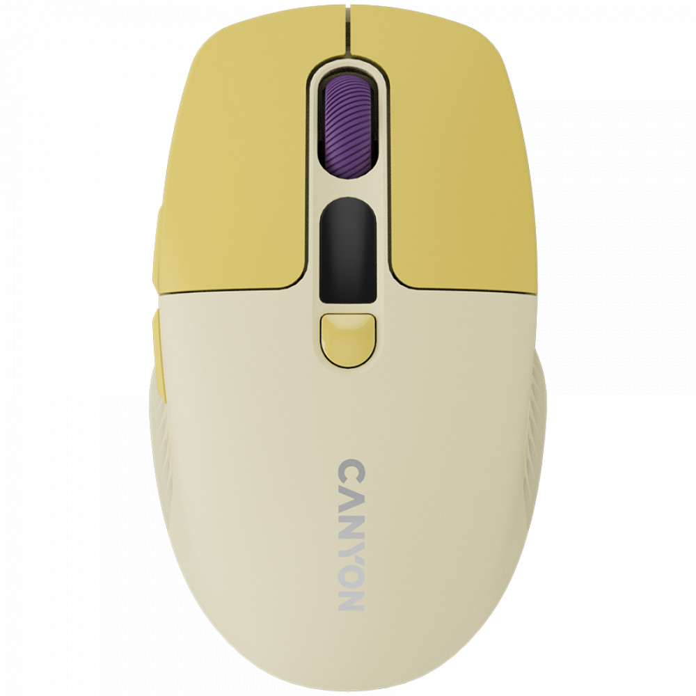 Мышь Canyon MW-26 LCD Silent Dual Mode Wireless Yellow CNS-CMSW26Y Бюджетные, Беспроводная - миниатюра 5