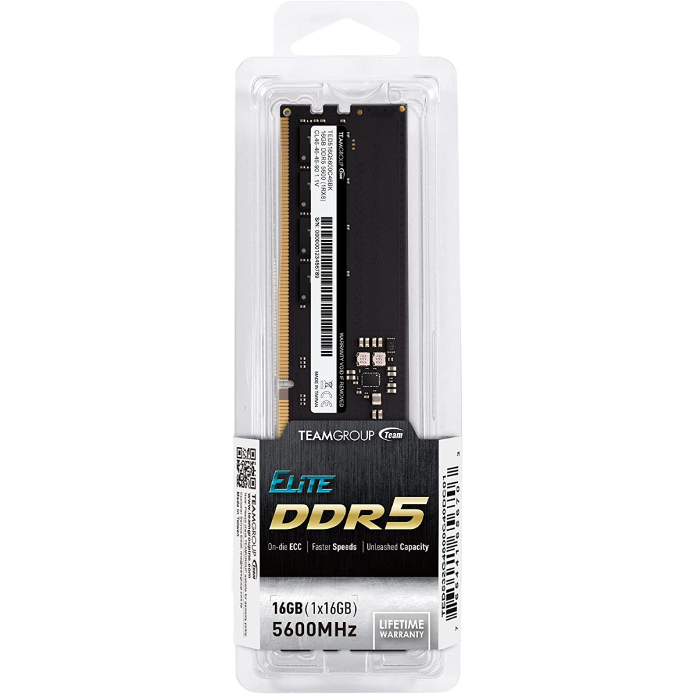 ОЗУ Team Group ELITE TED516G5600C4601 DIMM, DDR5, 16 Гб, 5600 МГц - миниатюра 4