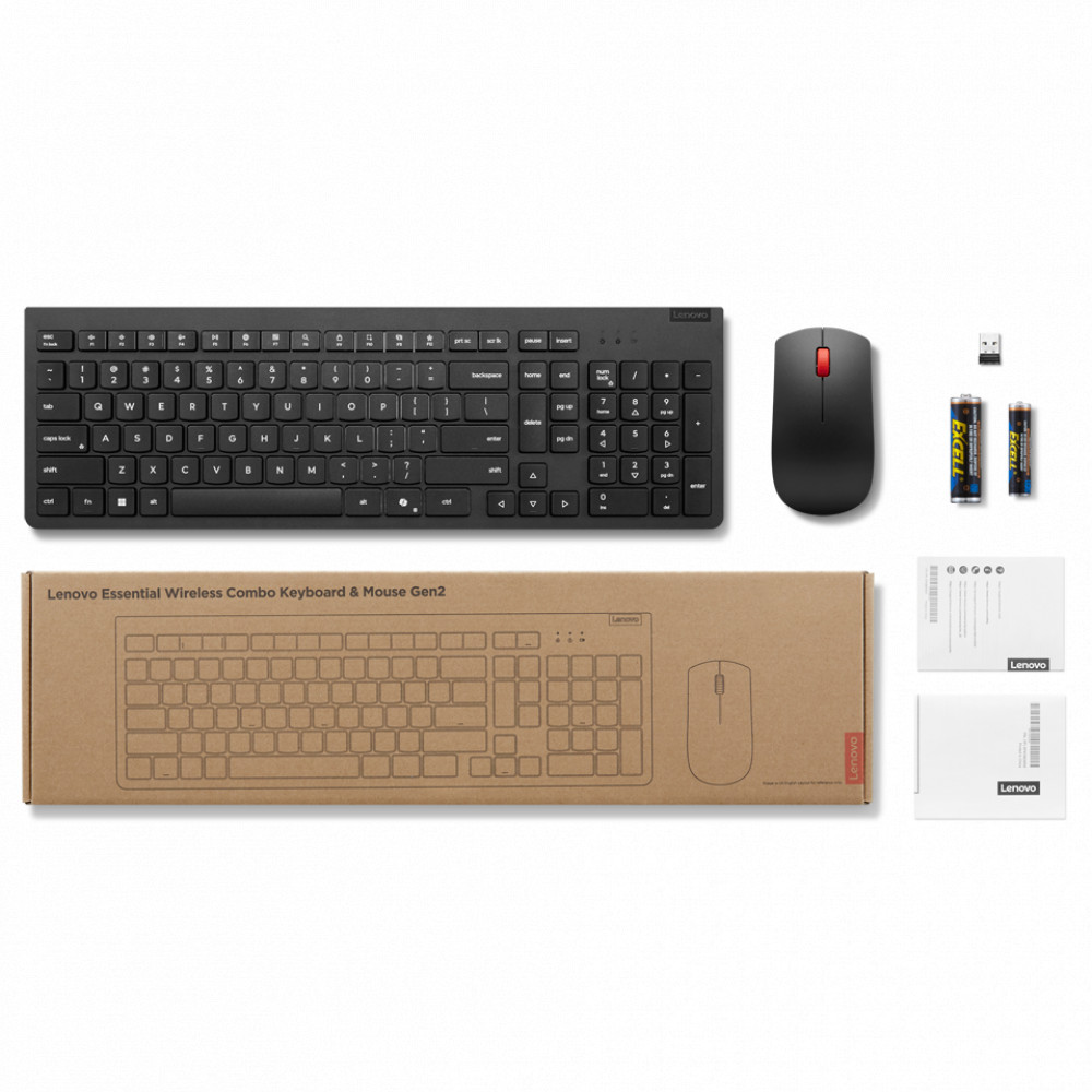 Клавиатура + мышь Lenovo Essential Wireless Combo Keyboard & Mouse Gen2 4X31R64481 - миниатюра 6