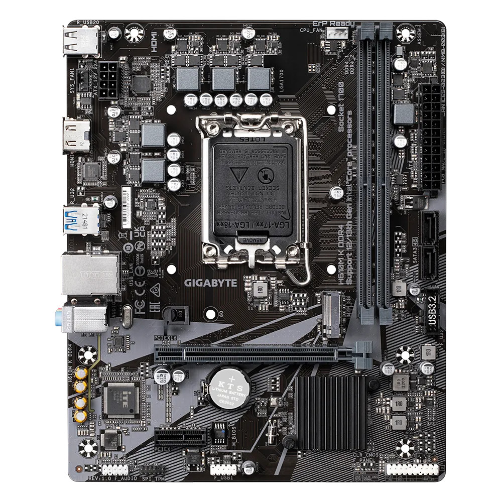 Материнская плата Gigabyte H610M K DDR4 GA-H610M-K-DDR4 Micro-ATX, LGA 1700 - миниатюра 7