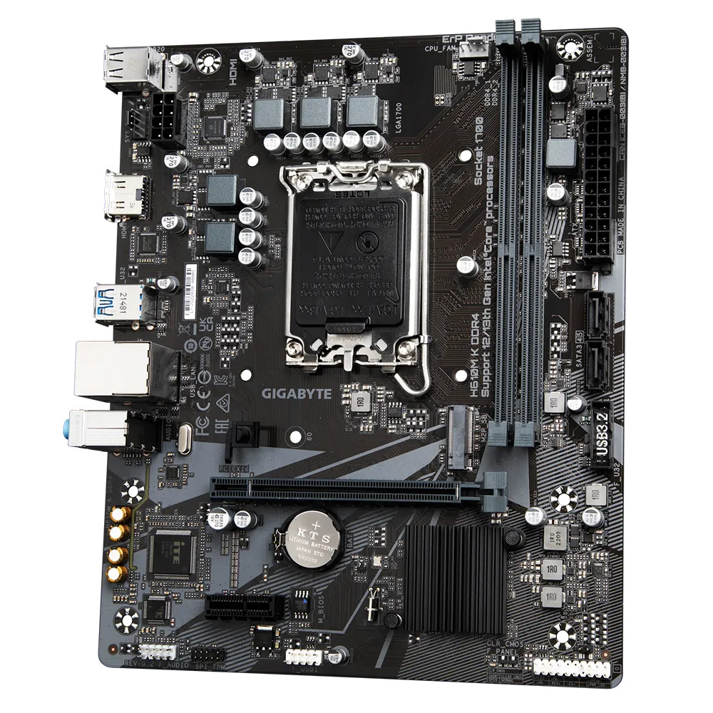 Материнская плата Gigabyte H610M K DDR4 GA-H610M-K-DDR4 Micro-ATX, LGA 1700 - миниатюра 8