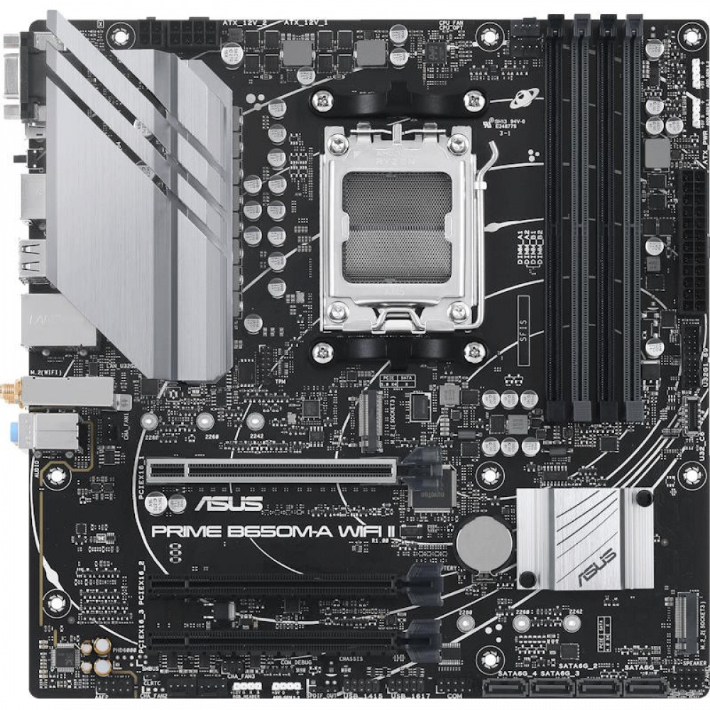 Материнская плата Asus PRIME B650M-A WIFI II Micro-ATX, AMD AM5 - миниатюра 7
