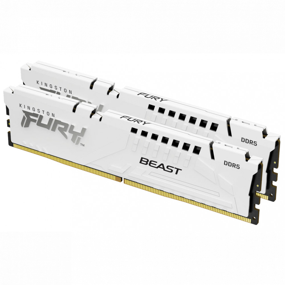ОЗУ Kingston Fury Beast White RGB KF552C40BWK2-32 DIMM, DDR5, 32 Гб (2 х 16 Гб), 5200 МГц - миниатюра 7