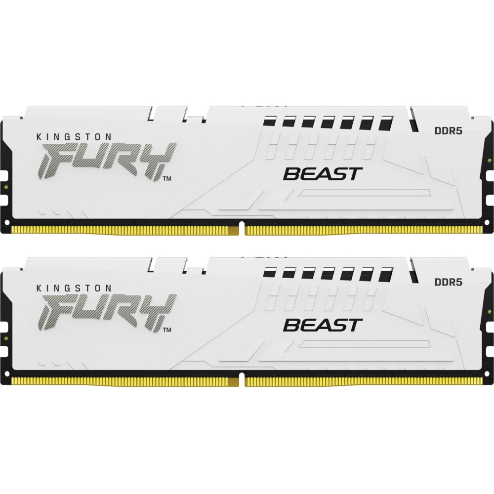 ОЗУ Kingston Fury Beast White RGB KF552C40BWK2-32 DIMM, DDR5, 32 Гб (2 х 16 Гб), 5200 МГц - миниатюра 8