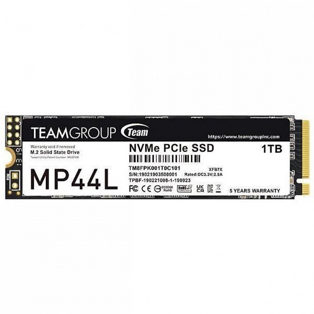 Жесткий диск Team Group MP44L TM8FPK001T0C101 SSD (твердотельные), 1 ТБ, M.2, PCIe - миниатюра 6