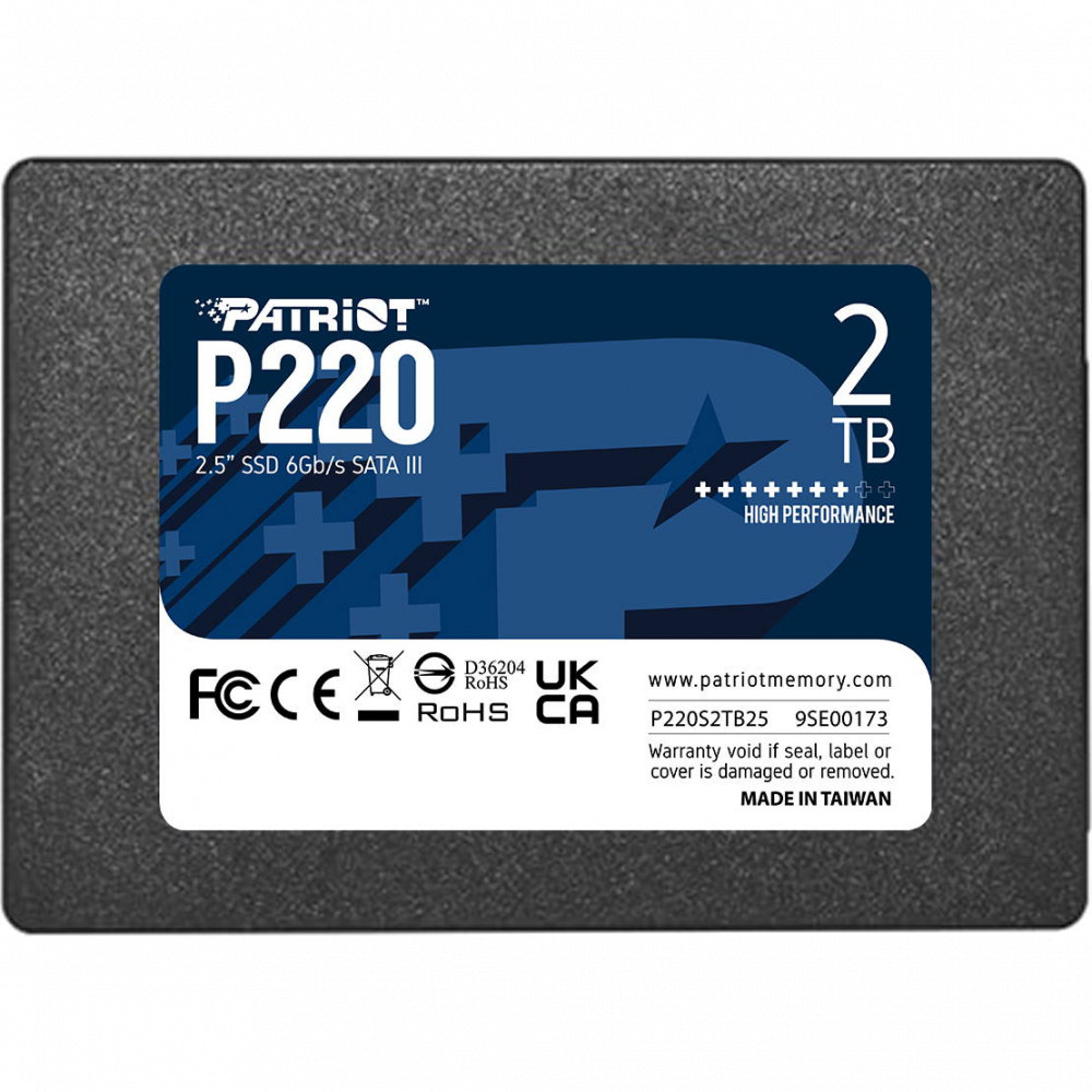 Жесткий диск Patriot P220 P220S2TB25 SSD (твердотельные), 2 ТБ, 2.5 дюйма, SATA - миниатюра 5
