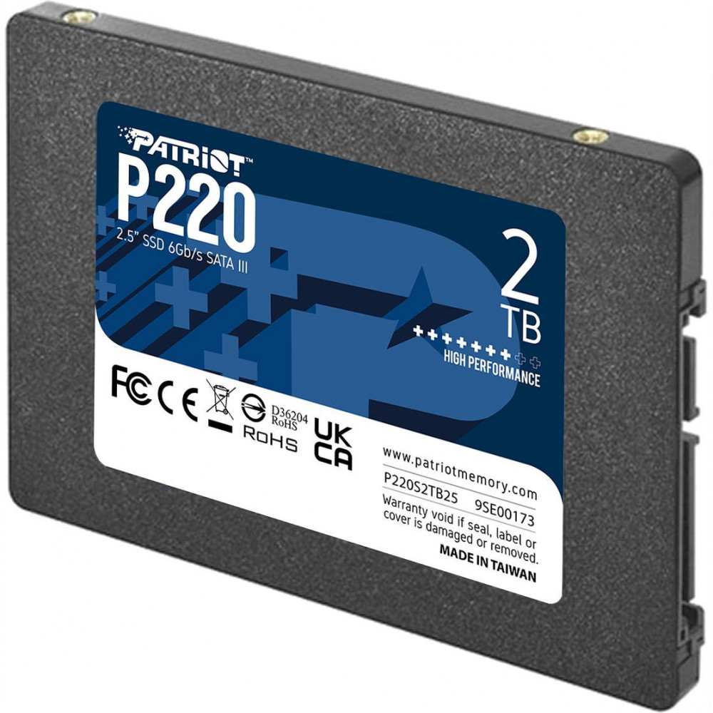 Жесткий диск Patriot P220 P220S2TB25 SSD (твердотельные), 2 ТБ, 2.5 дюйма, SATA - миниатюра 6