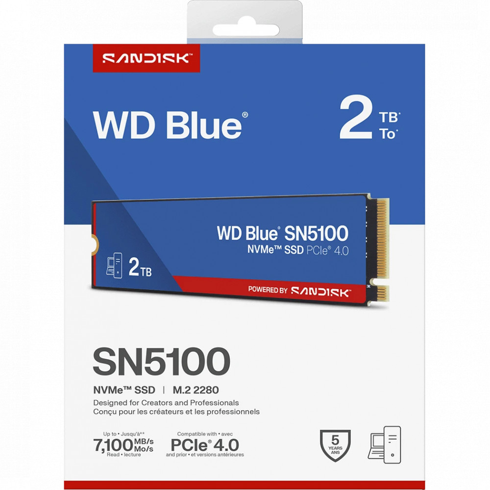 Жесткий диск Western Digital WDS200T5B0E SSD (твердотельные), 2 ТБ, M.2, PCIe - миниатюра 6