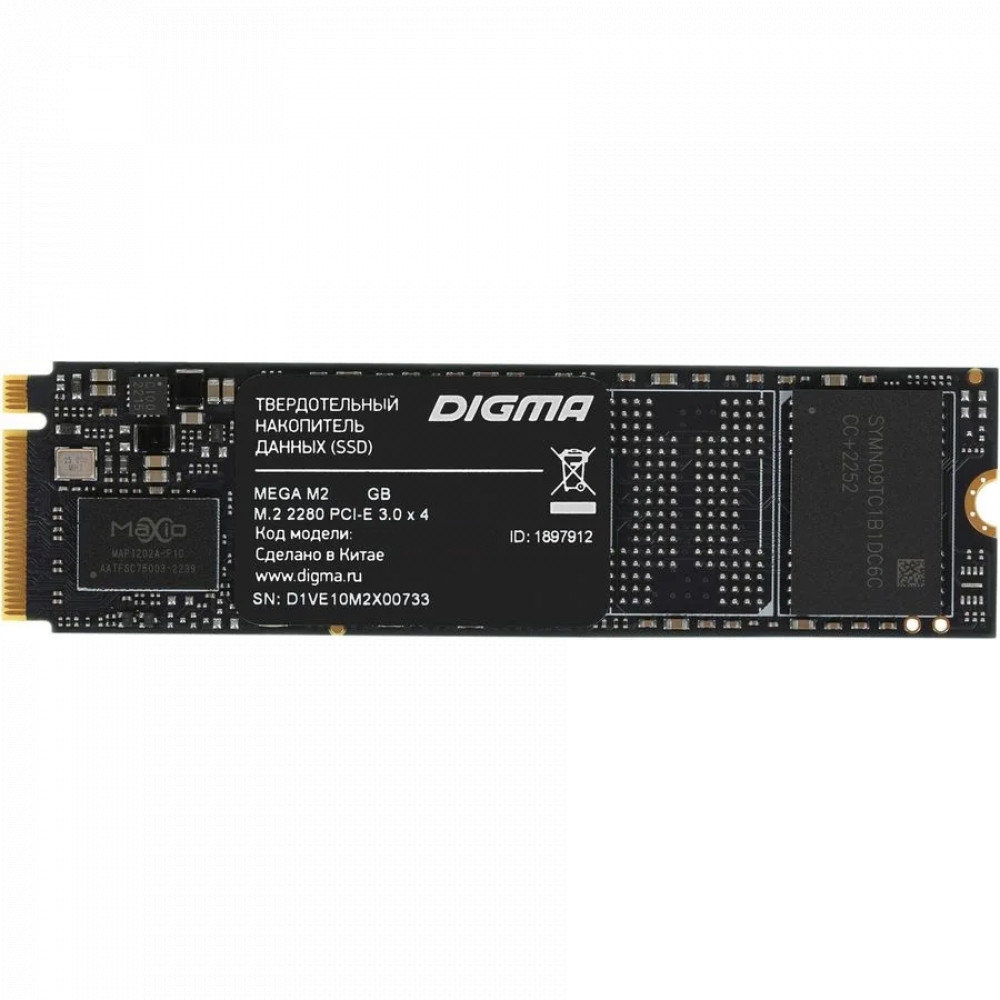 Жесткий диск Digma Mega M2 DGSM3512GM23T SSD (твердотельные), 512 ГБ, M.2, PCIe - миниатюра 2