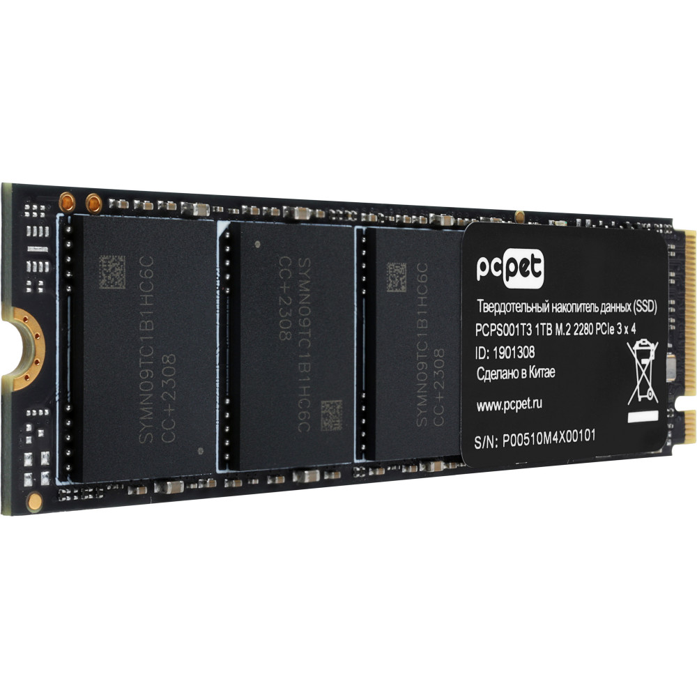 Жесткий диск PC Pet PCPS001T3 SSD (твердотельные), 1 ТБ, M.2, PCIe - миниатюра 4