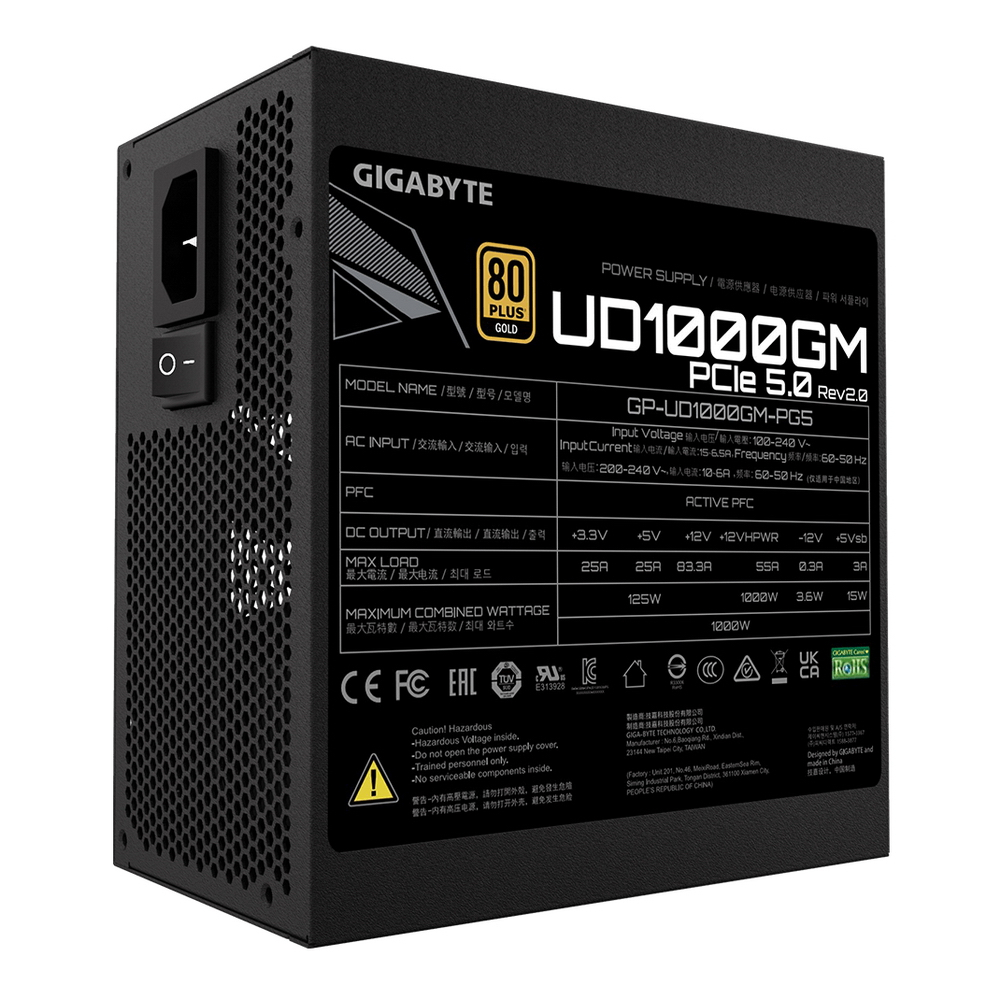Блок питания Gigabyte GP-UD1000GM PG5 v2 1000 Вт - миниатюра 9