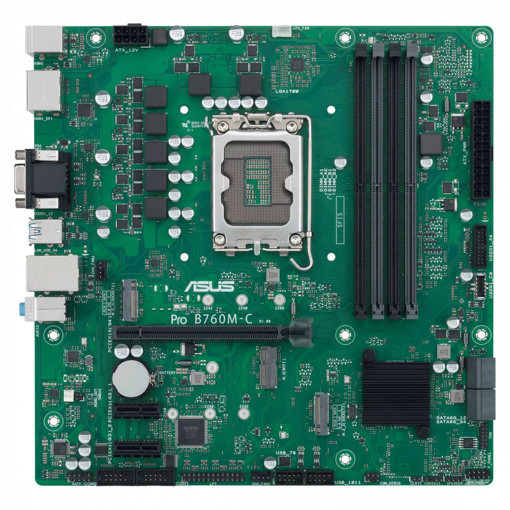 Материнская плата Asus PRO B760M-C-CSM Micro-ATX, LGA 1700 - миниатюра 3