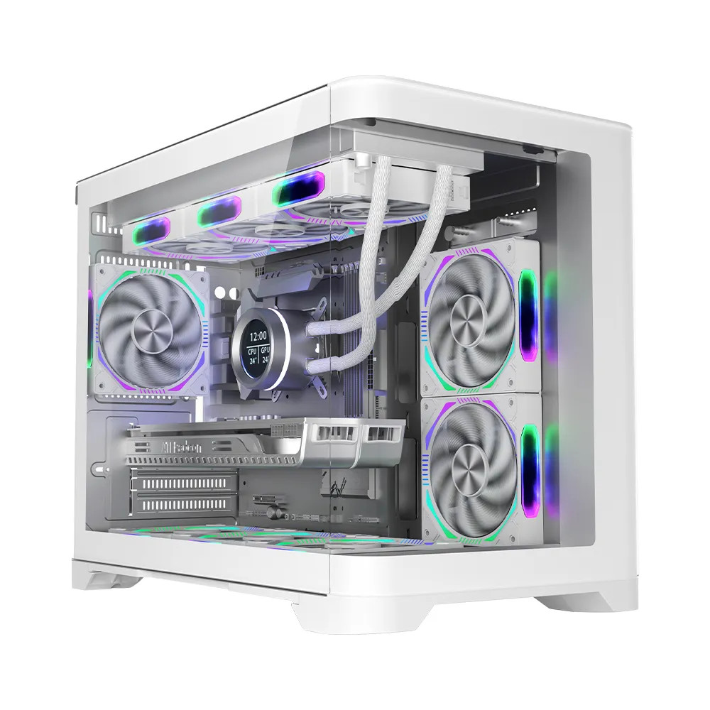 Корпус 1STPLAYER UV6 WH UV6-WH-2FC7R-W-1FC7-W Mini-Tower - миниатюра 6
