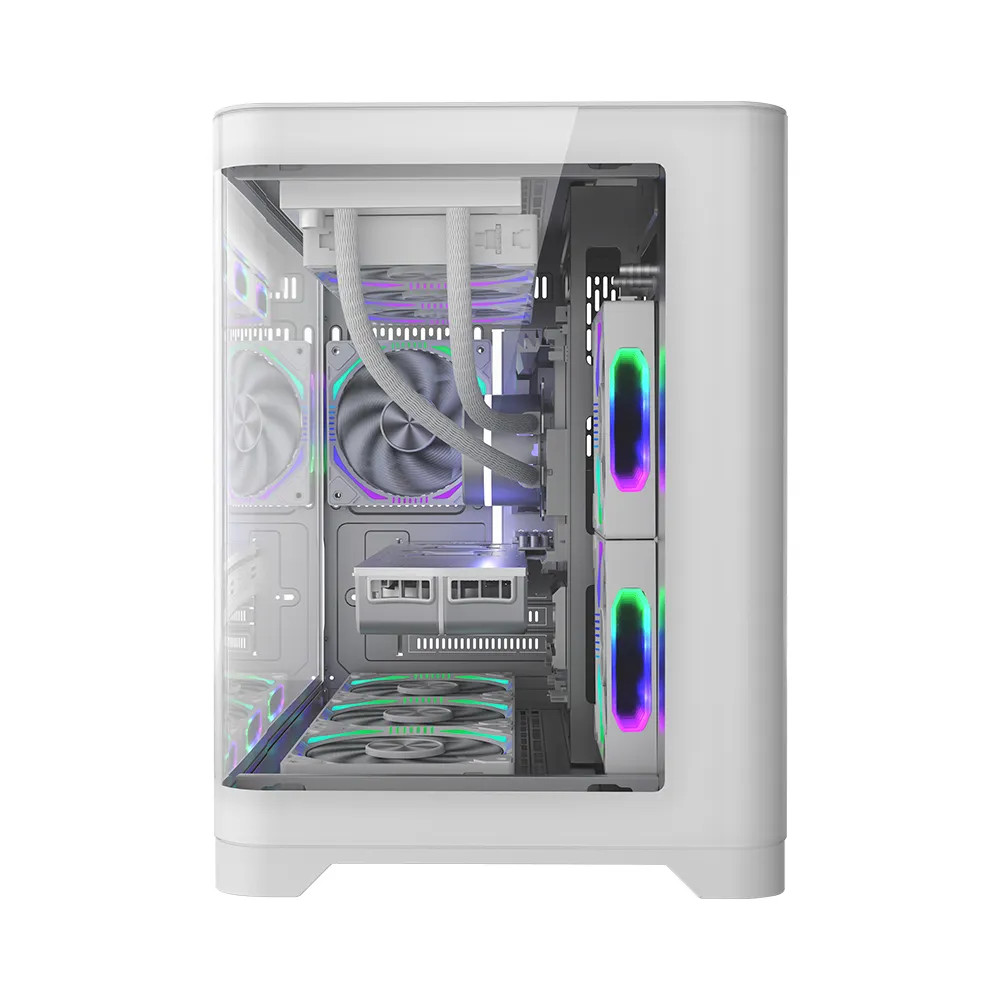 Корпус 1STPLAYER UV6 WH UV6-WH-2FC7R-W-1FC7-W Mini-Tower - миниатюра 5