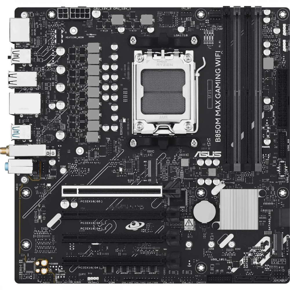 Материнская плата Asus B850M MAX GAMING WIFI 90MB1LL0-M0EAY0 Micro-ATX, AMD AM5 - миниатюра 7
