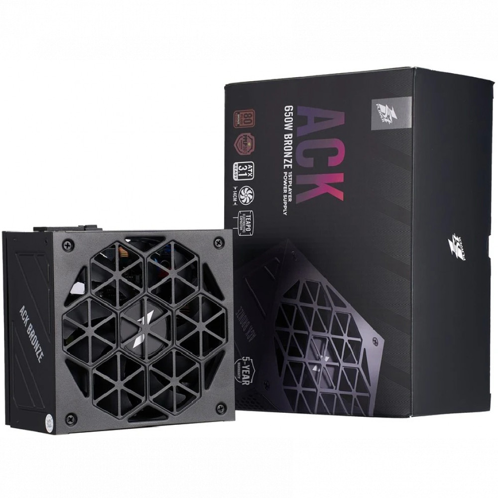 Блок питания 1STPLAYER HA-650AA2 Black HA-650AA2-Black 650 Вт, 80+ Bronze - миниатюра 10