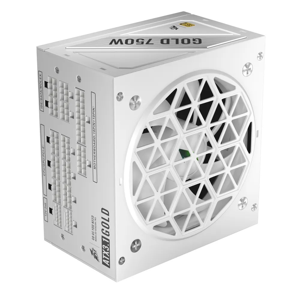 Блок питания 1STPLAYER NGDP 750W White Gold HA-750BA4 WHITE 750 Вт, 80+ Gold - миниатюра 8