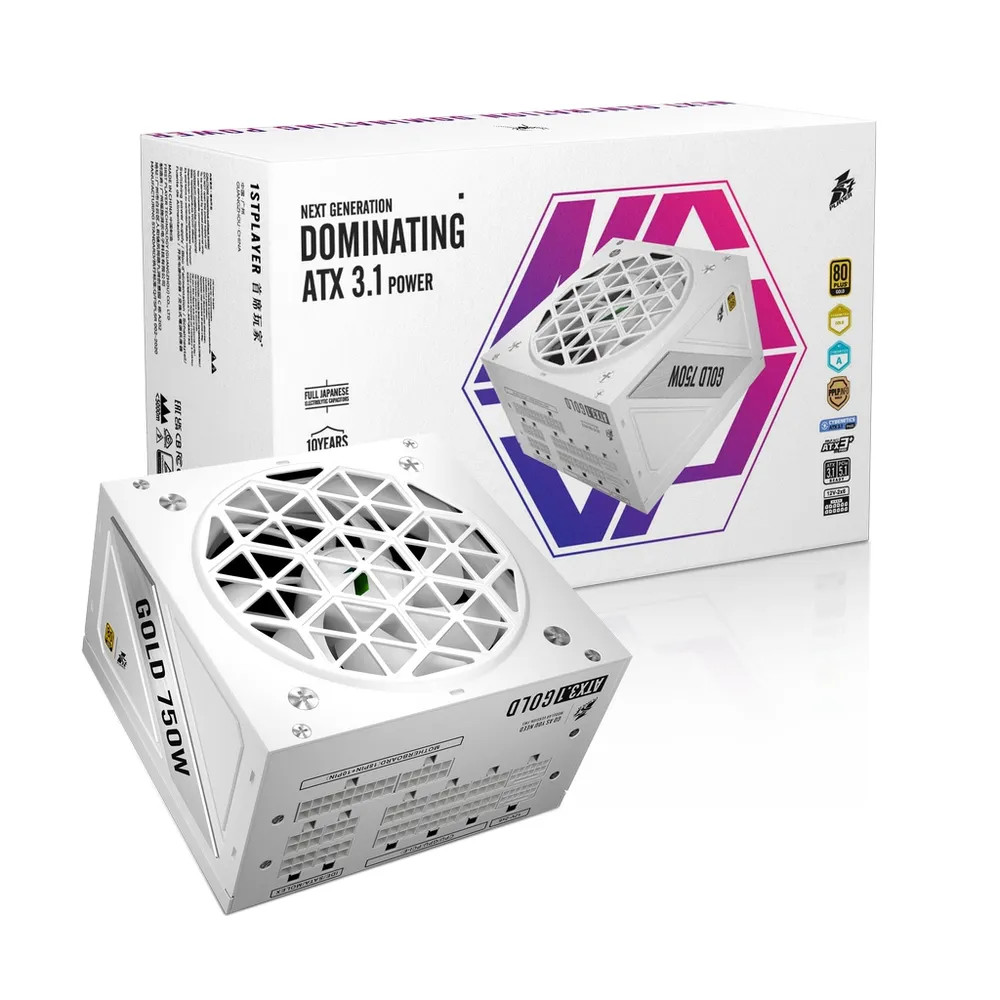 Блок питания 1STPLAYER NGDP 750W White Gold HA-750BA4 WHITE 750 Вт, 80+ Gold - миниатюра 10
