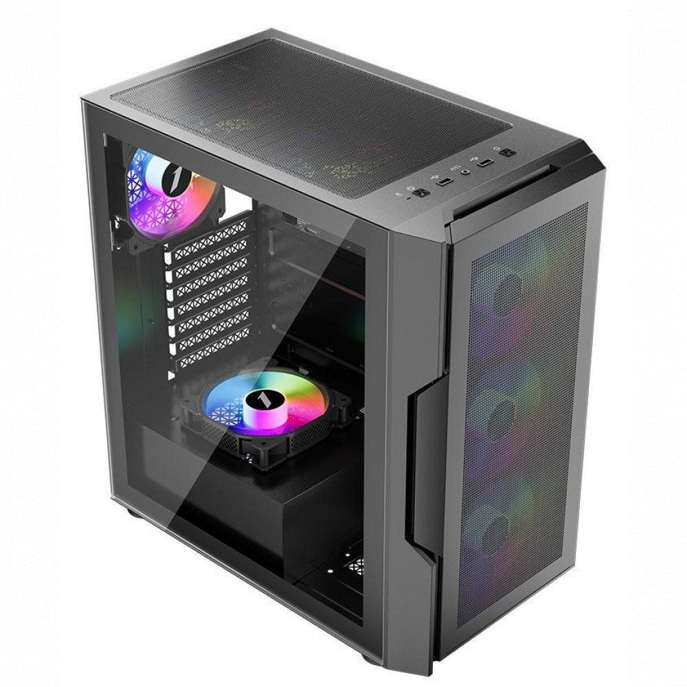 Корпус 1STPLAYER T7 P Black T7-P-BK-4F7 Mid-Tower - миниатюра 7