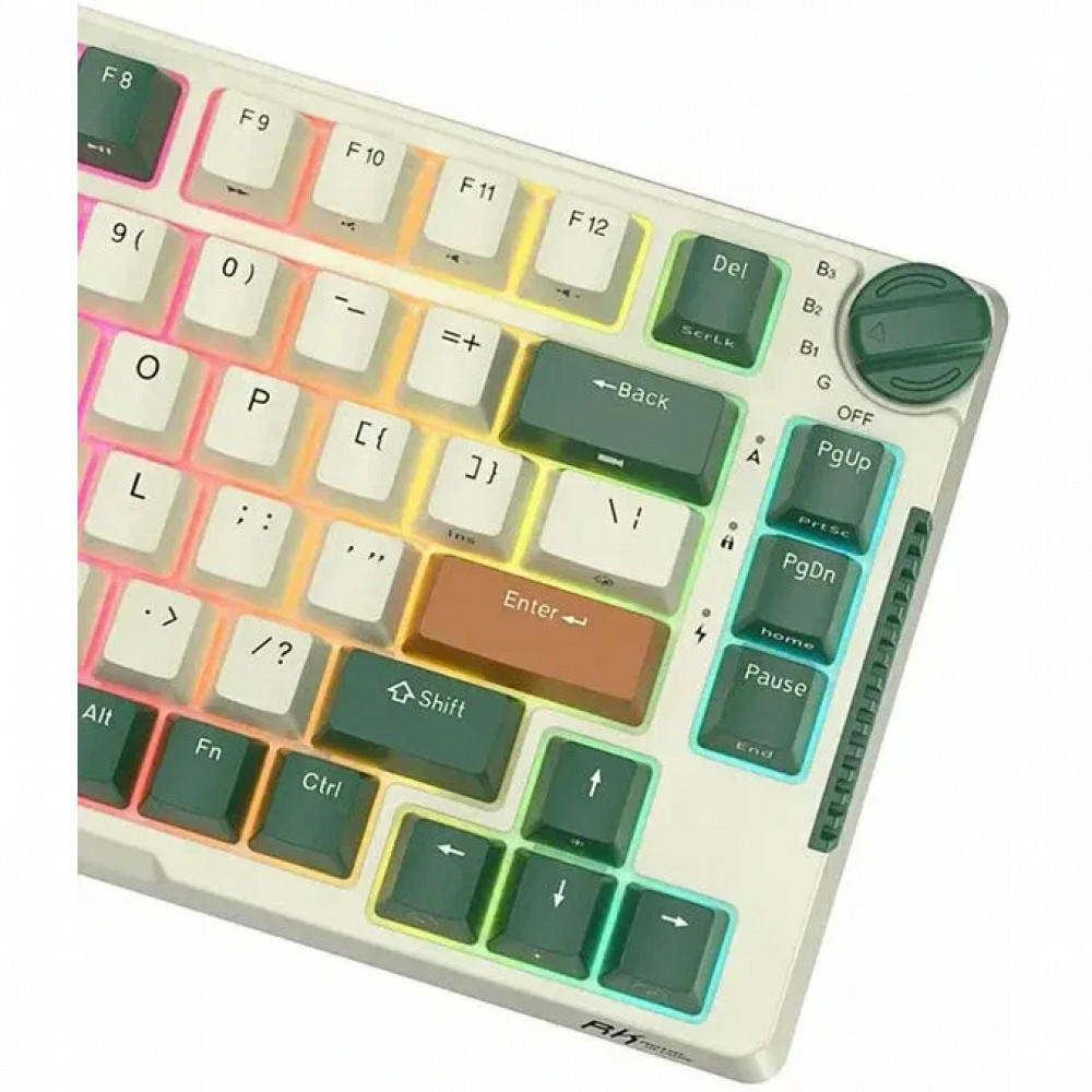 Клавиатура Royal Kludge RK-H81 White/Green (Sky Cyan Switch) 6935280824128 Беспроводная, Bluetooth - миниатюра 15
