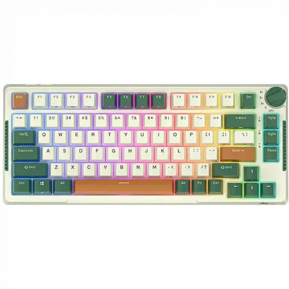 Клавиатура Royal Kludge RK-H81 White/Green (Sky Cyan Switch) 6935280824128 Беспроводная, Bluetooth - миниатюра 9