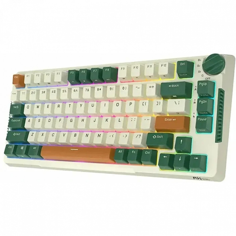 Клавиатура Royal Kludge RK-H81 White/Green (Sky Cyan Switch) 6935280824128 Беспроводная, Bluetooth - миниатюра 12